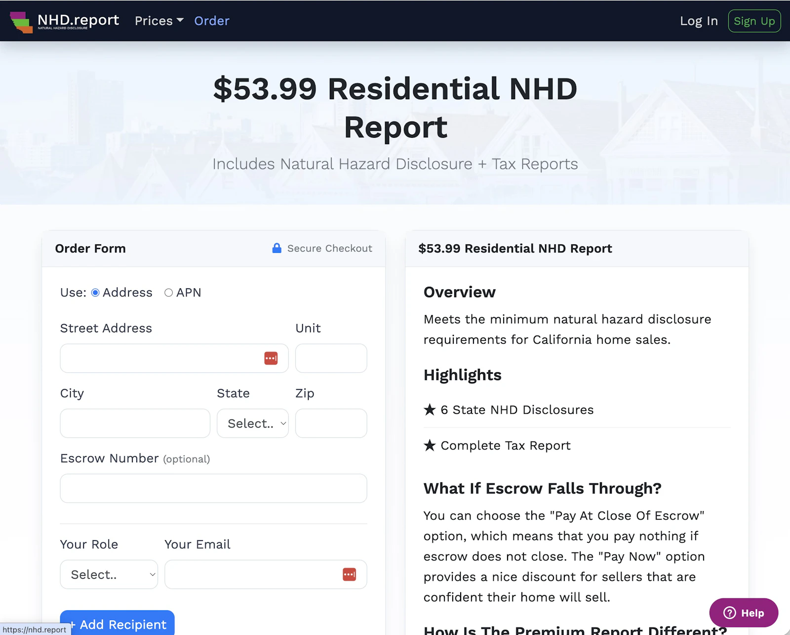 nhd.report: Fast Real Estate Disclosure screenshot 2