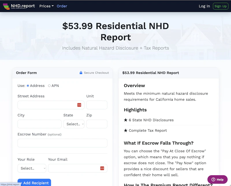 nhd.report: Fast Real Estate Disclosure screenshot 2