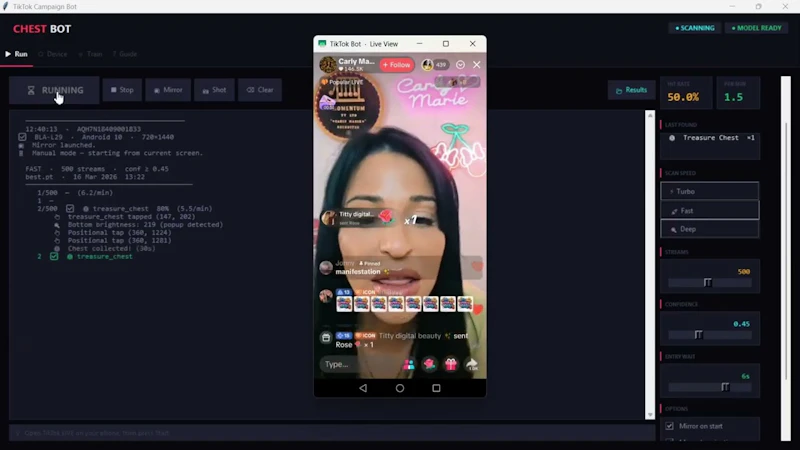 ChestBot:Auto Collect TikTok Live Chests screenshot 1 (video preview)