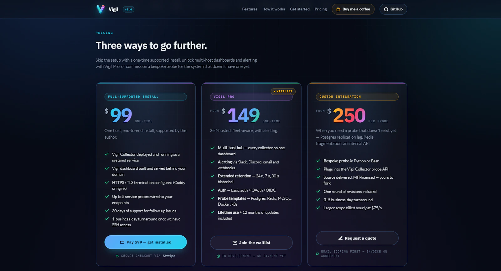 Vigil - Real-time system monitoring screenshot 2