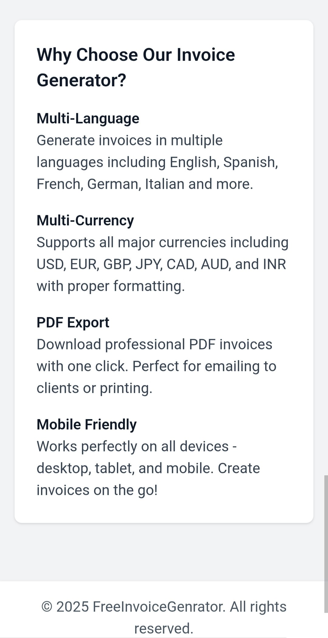 Free Invoice Generator gallery image
