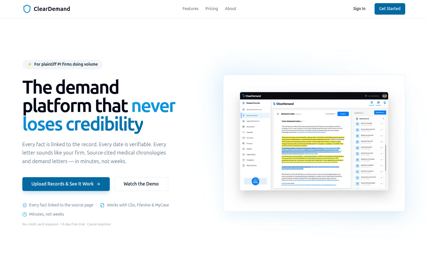 ClearDemand - Main product screenshot demonstrating key features and user interface