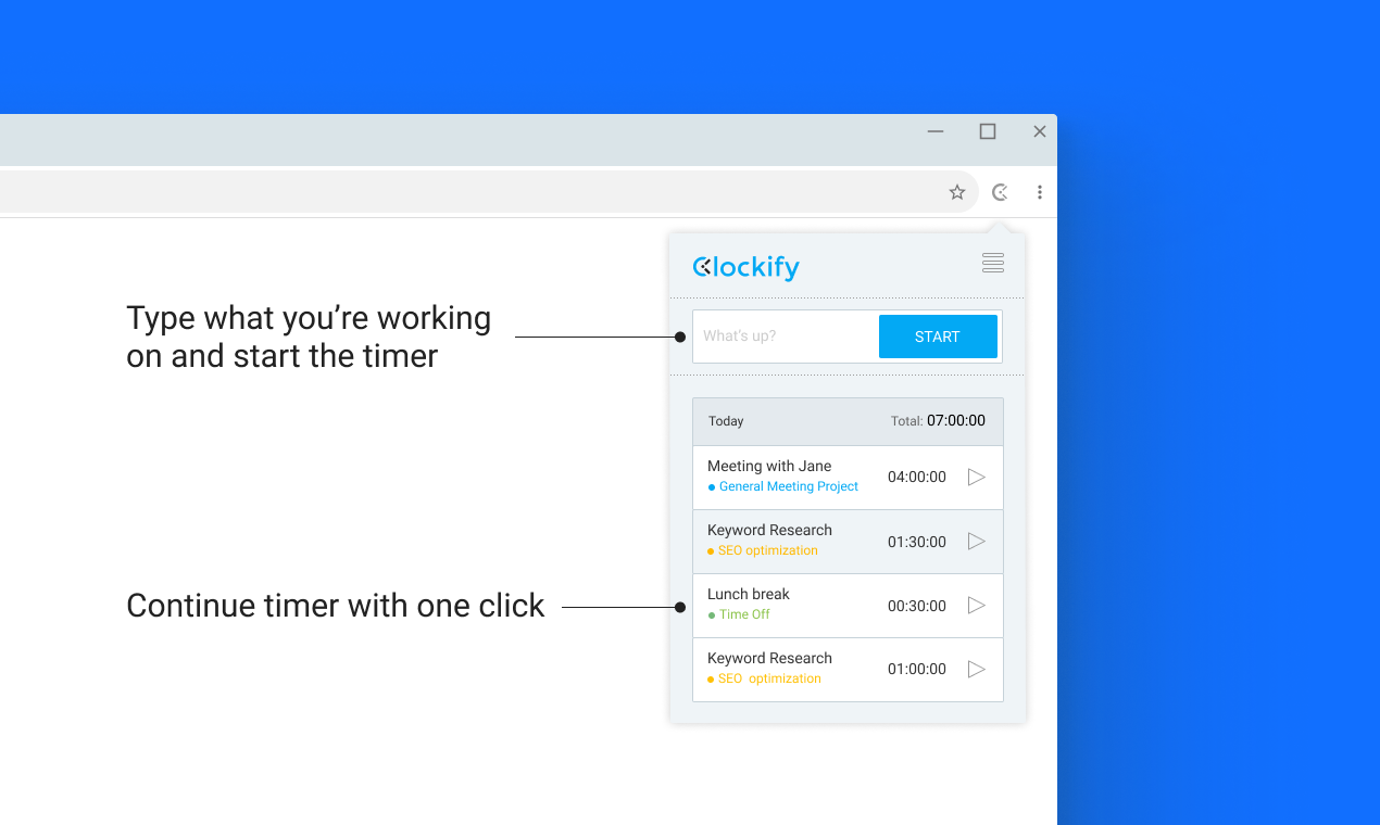 Clockify Extension gallery image