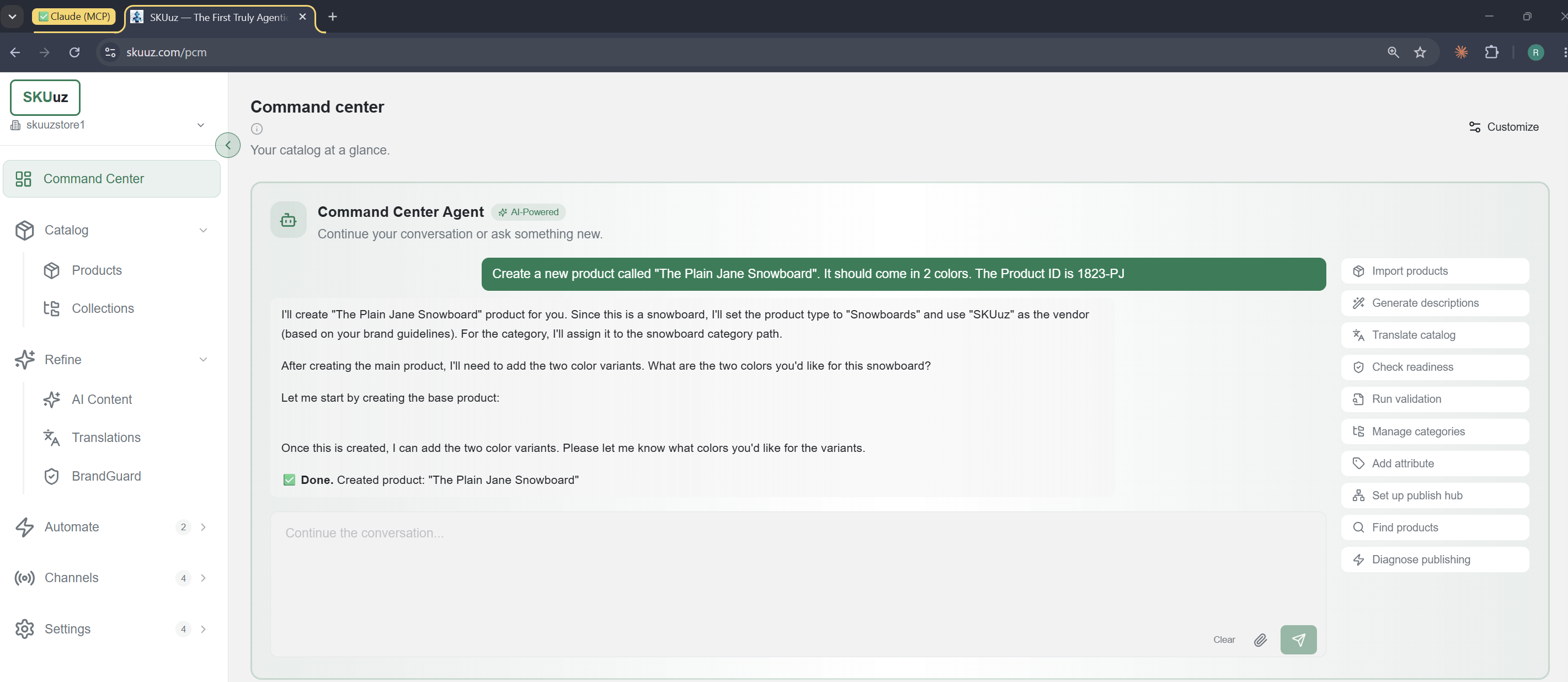 SKUuz Agentic Product Catalog Management