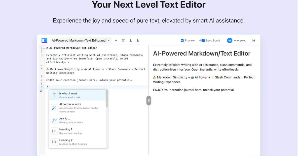 FunBlocks AI Markdown Editor