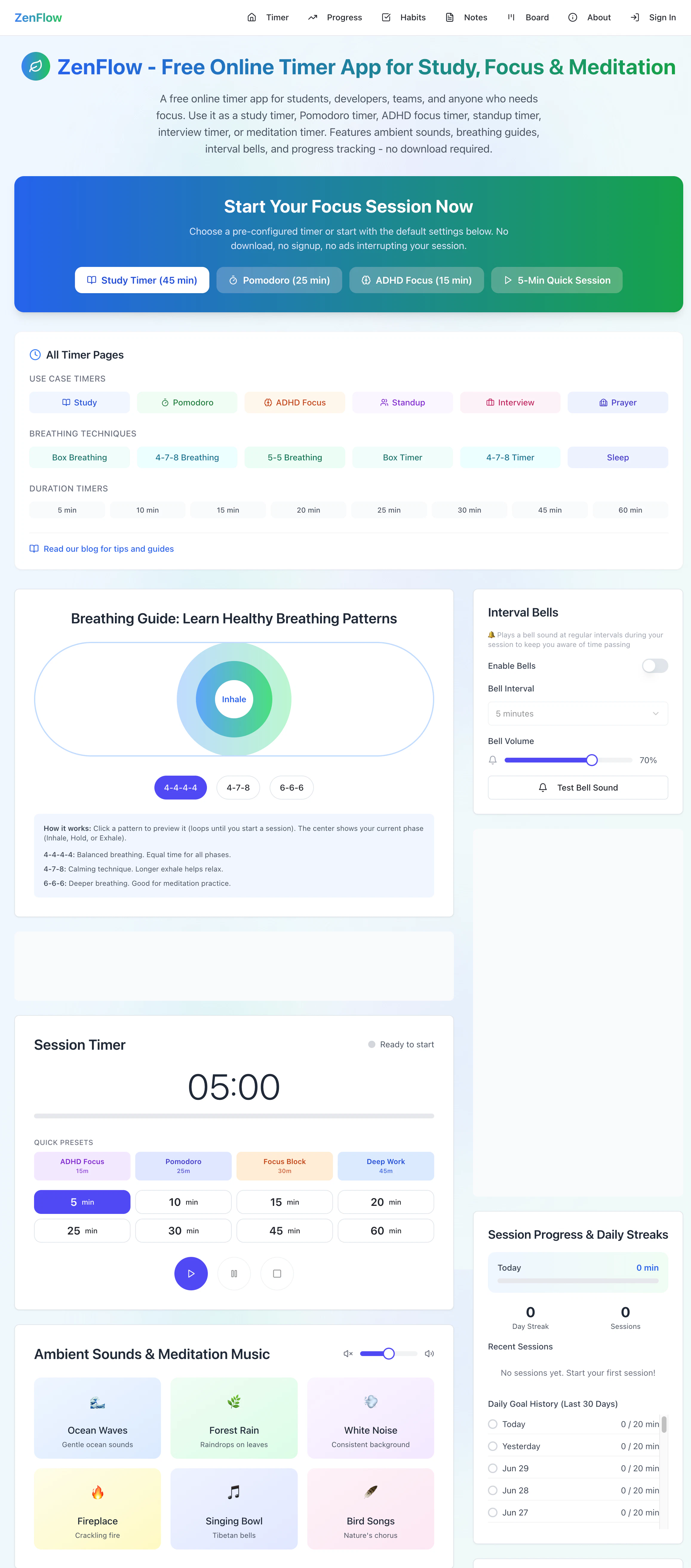 ZenFlow Timer