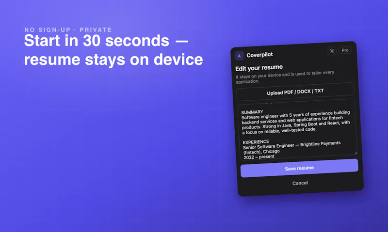 Coverpilot screenshot 6