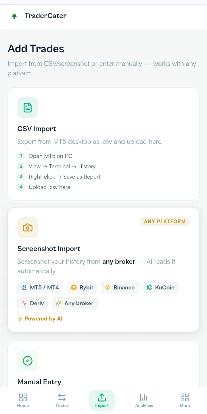 TraderCater — Screenshot.Import.Analyze. gallery image