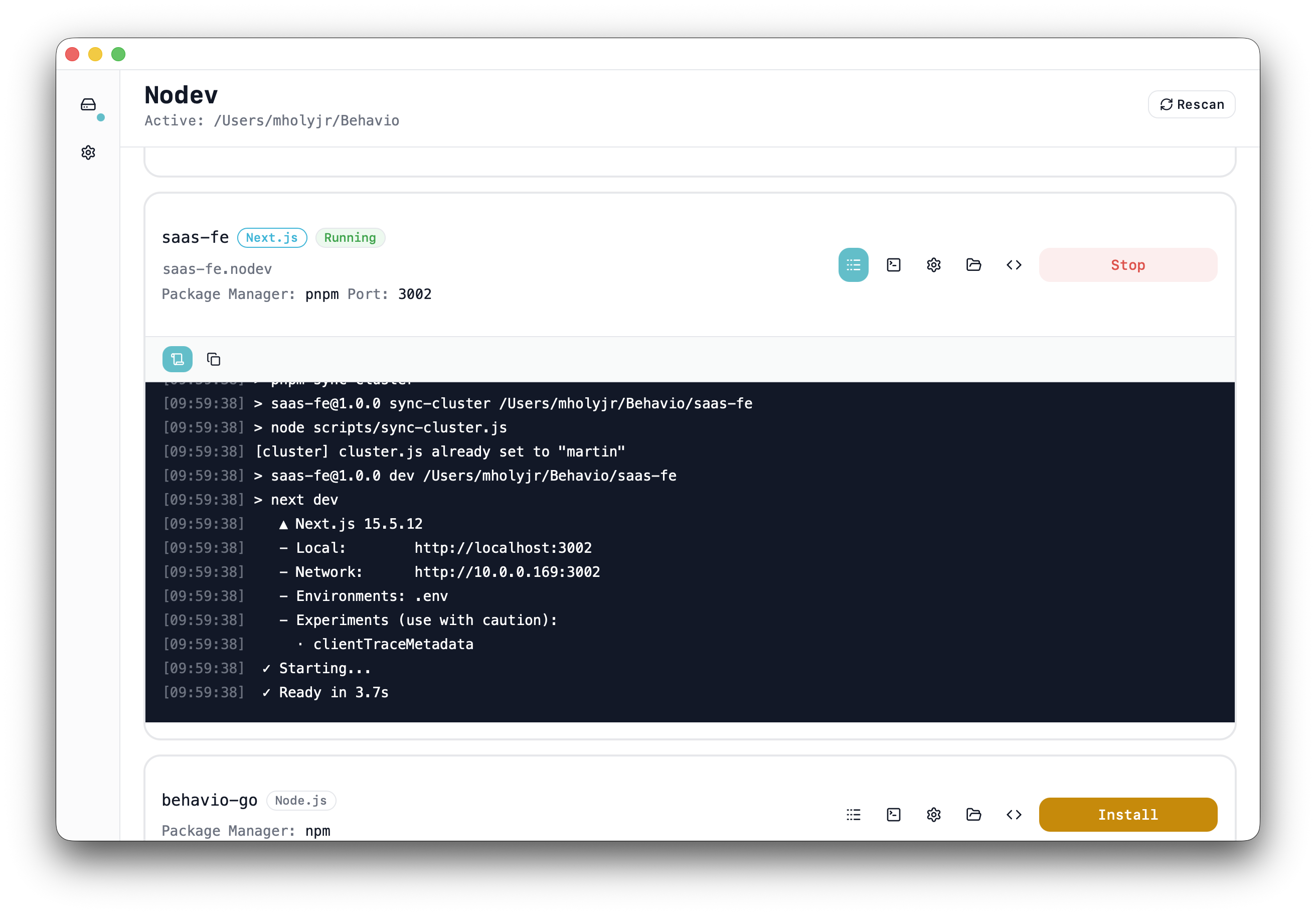 Nodev - Main product screenshot demonstrating key features and user interface