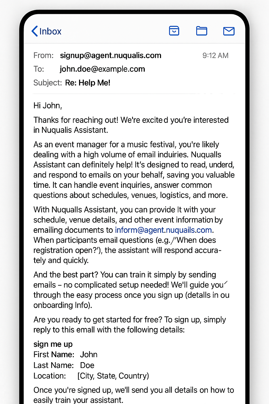 Nuqualis A.I betrieben E -Mail -Assistent - Zeit sparen ist nur eine E -Mail entfernt Medien 3