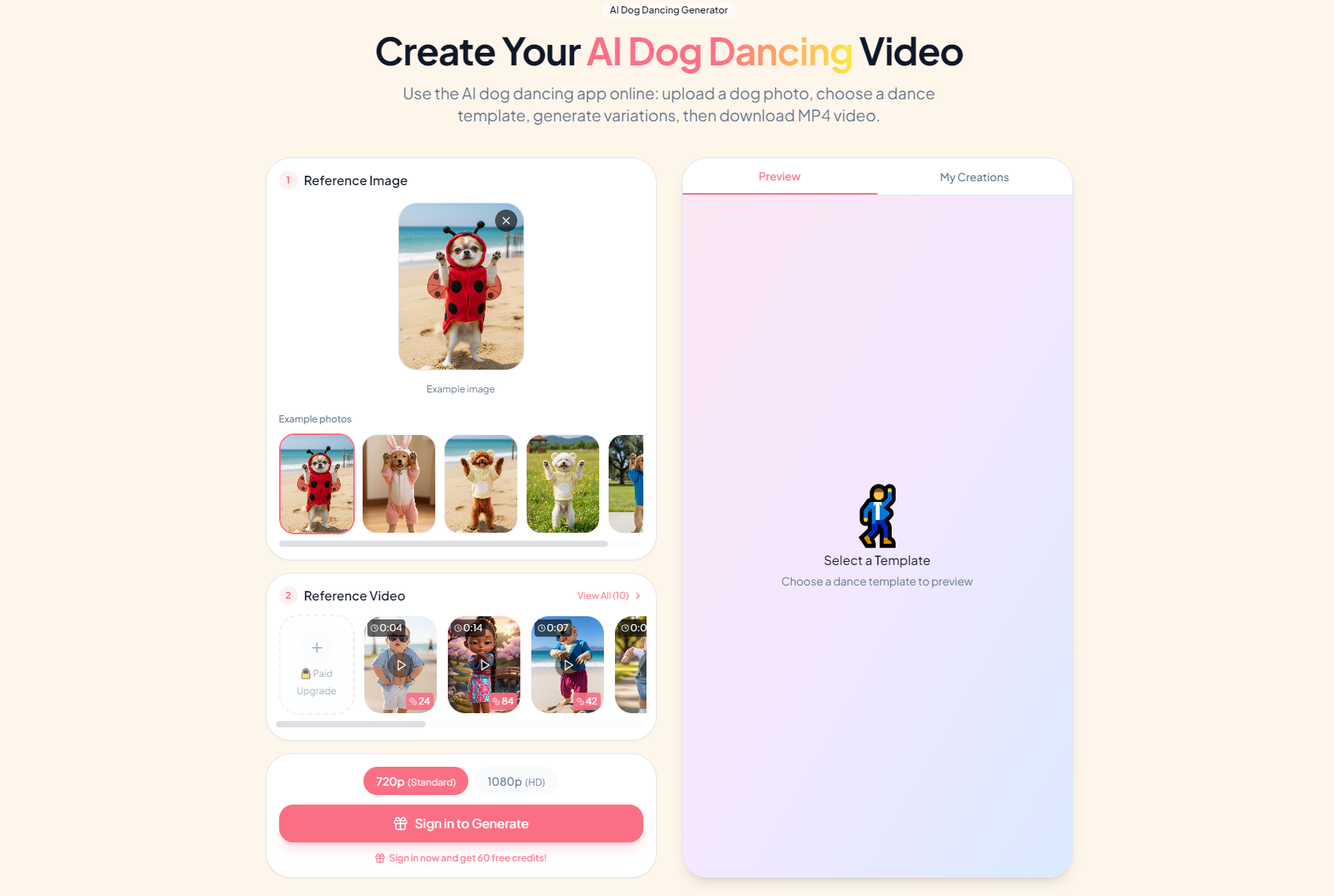 AI Dog Dancing - Screenshot 3 showing product features and functionality