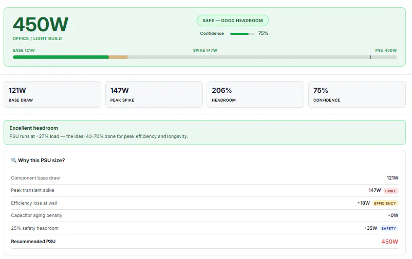 PSU Calculator by TechSearchers gallery image
