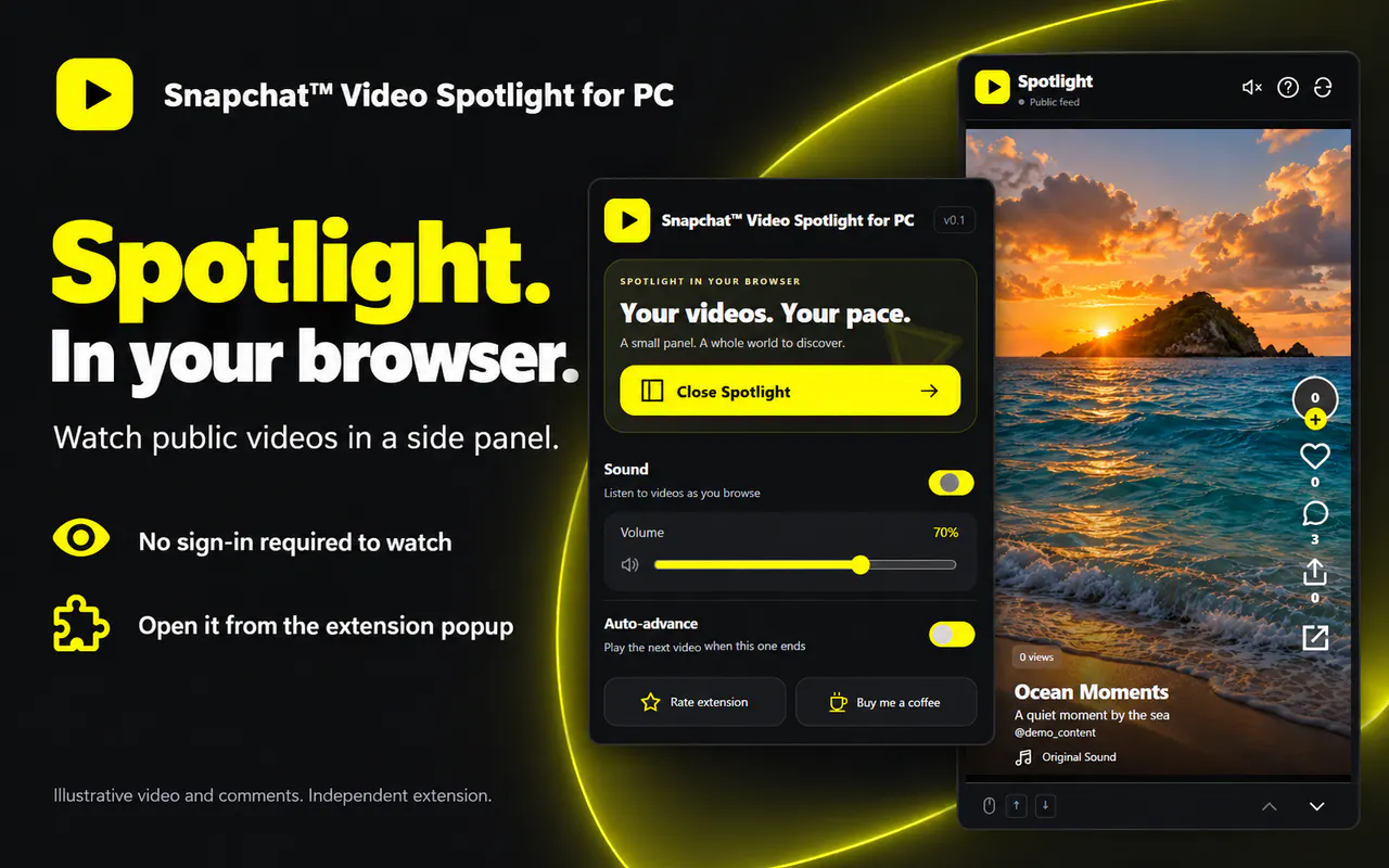 Snapchat™ Video Spotlight for PC gallery image
