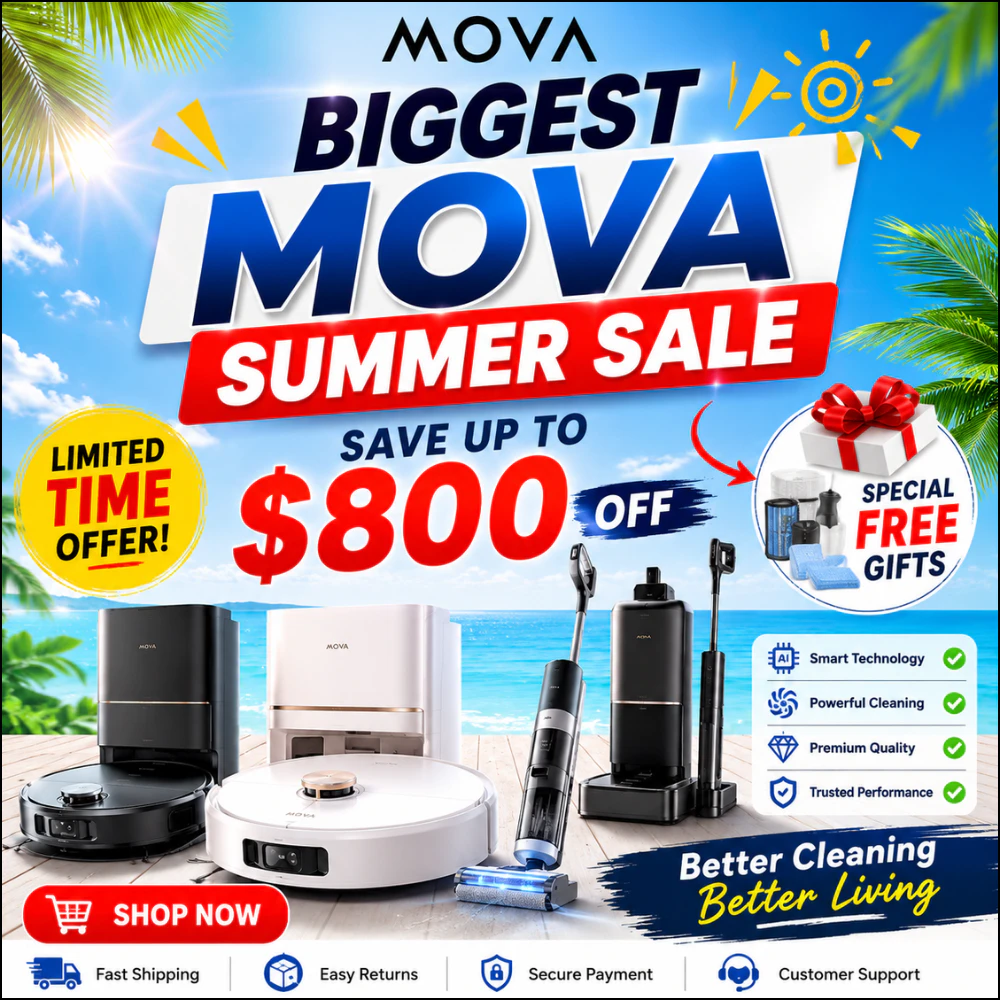 MOVA Summer Sale Save Up To $800 Now. logo