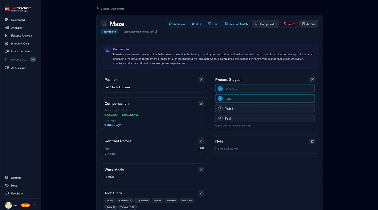 JobTrackr.it screenshot 4