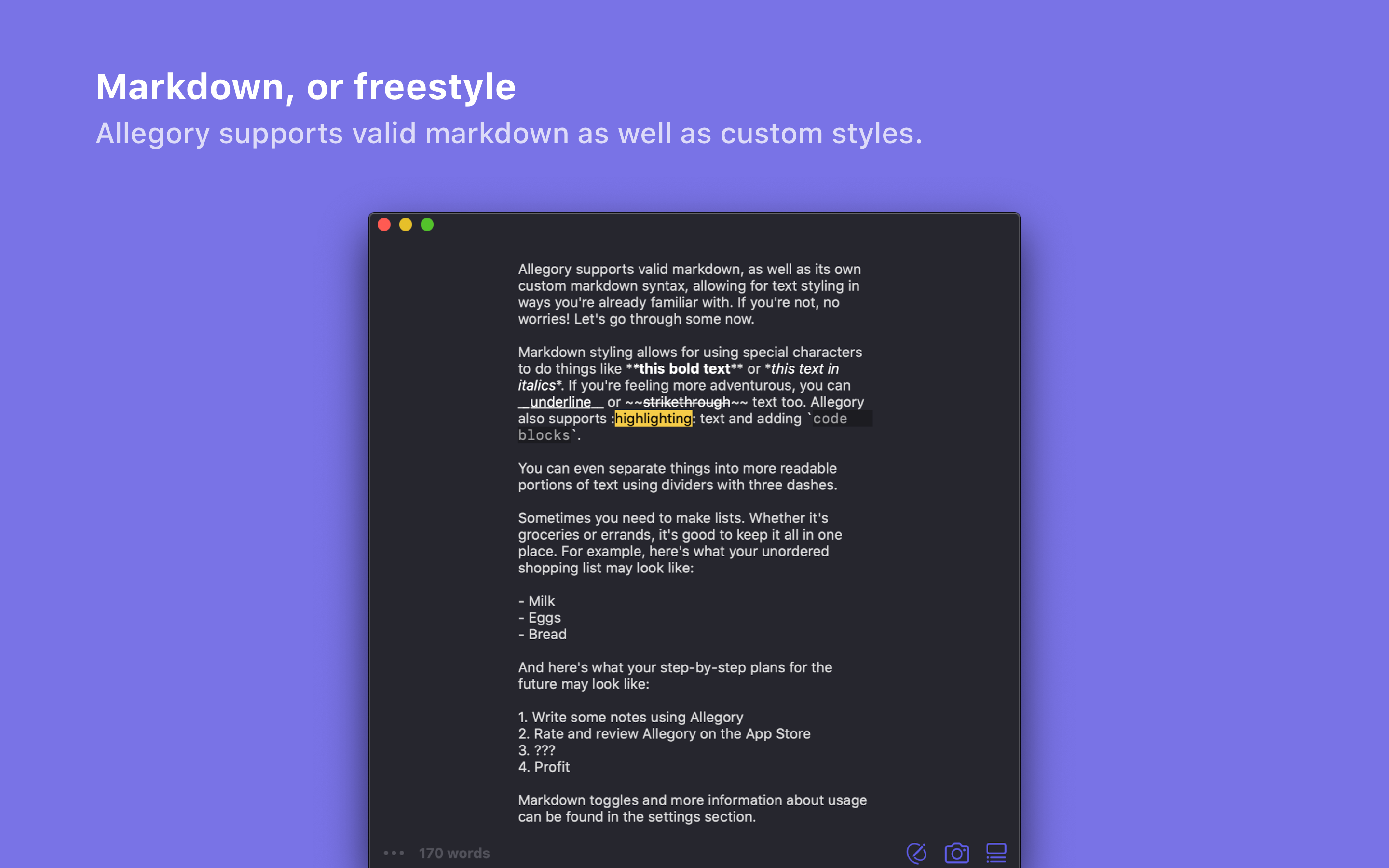 Allegory for macOS gallery image