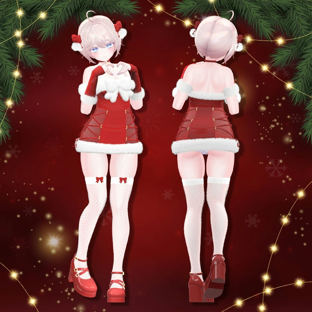 Moe Christmas Santa Girl VRC 3D Item! media 3