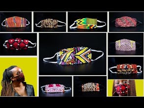 3 Ply Cotton Ankara Face Mask gallery image