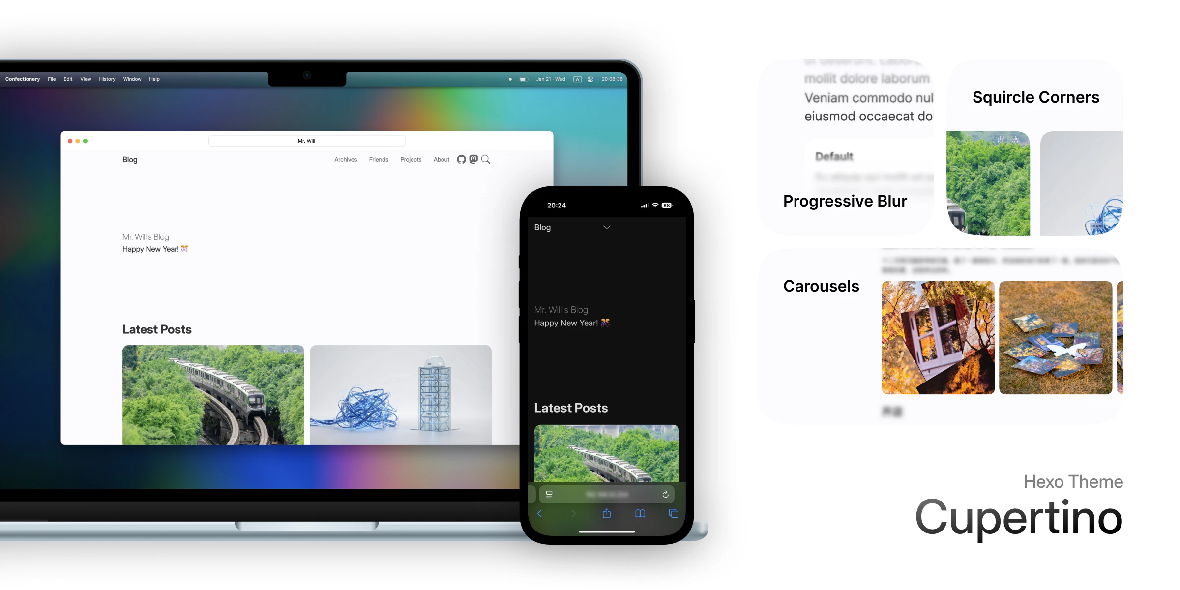Hexo Theme Cupertino 대표 미리보기