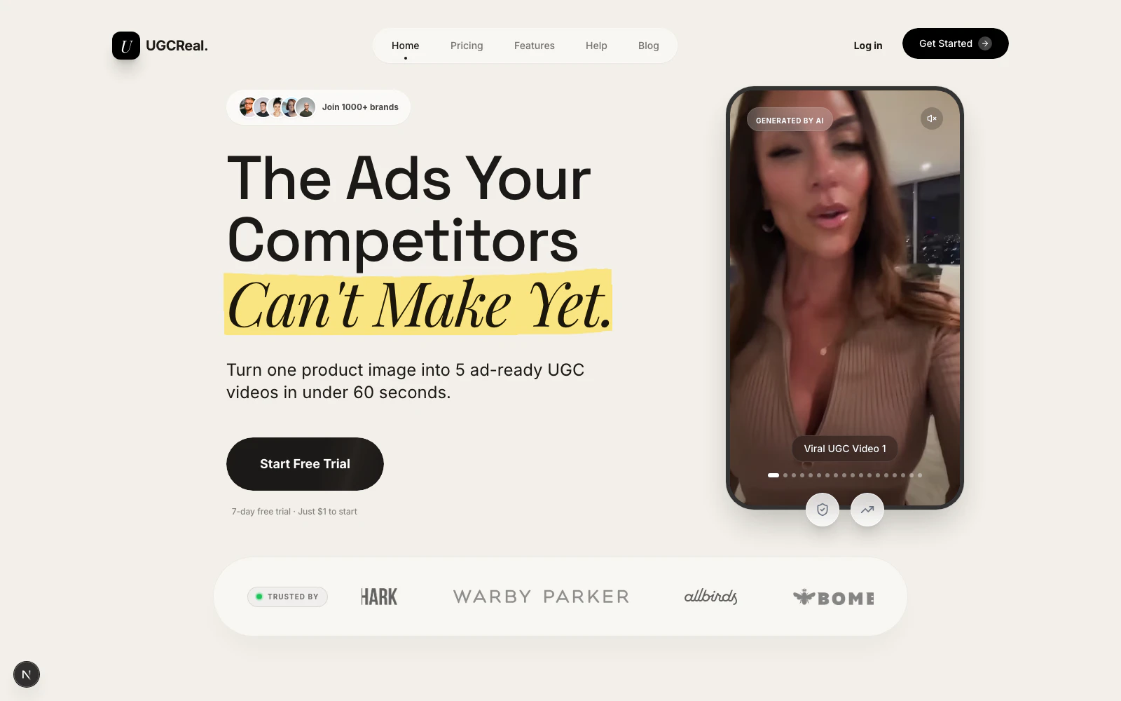 UGCReal — AI UGC That Looks Humanly Real screenshot 2