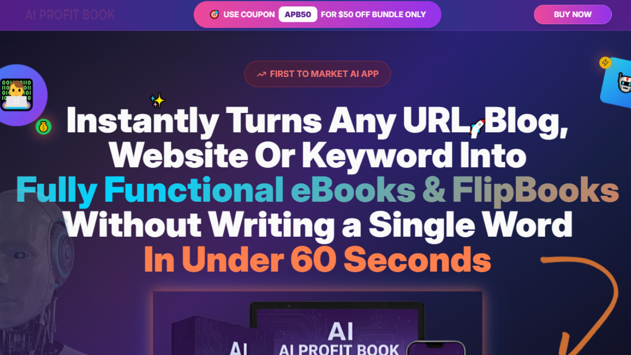 AI Profit Book - Main product screenshot demonstrating key features and user interface