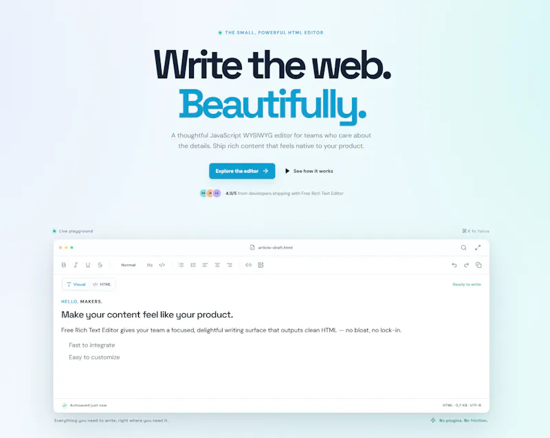 Free Rich Text Editor screenshot 2