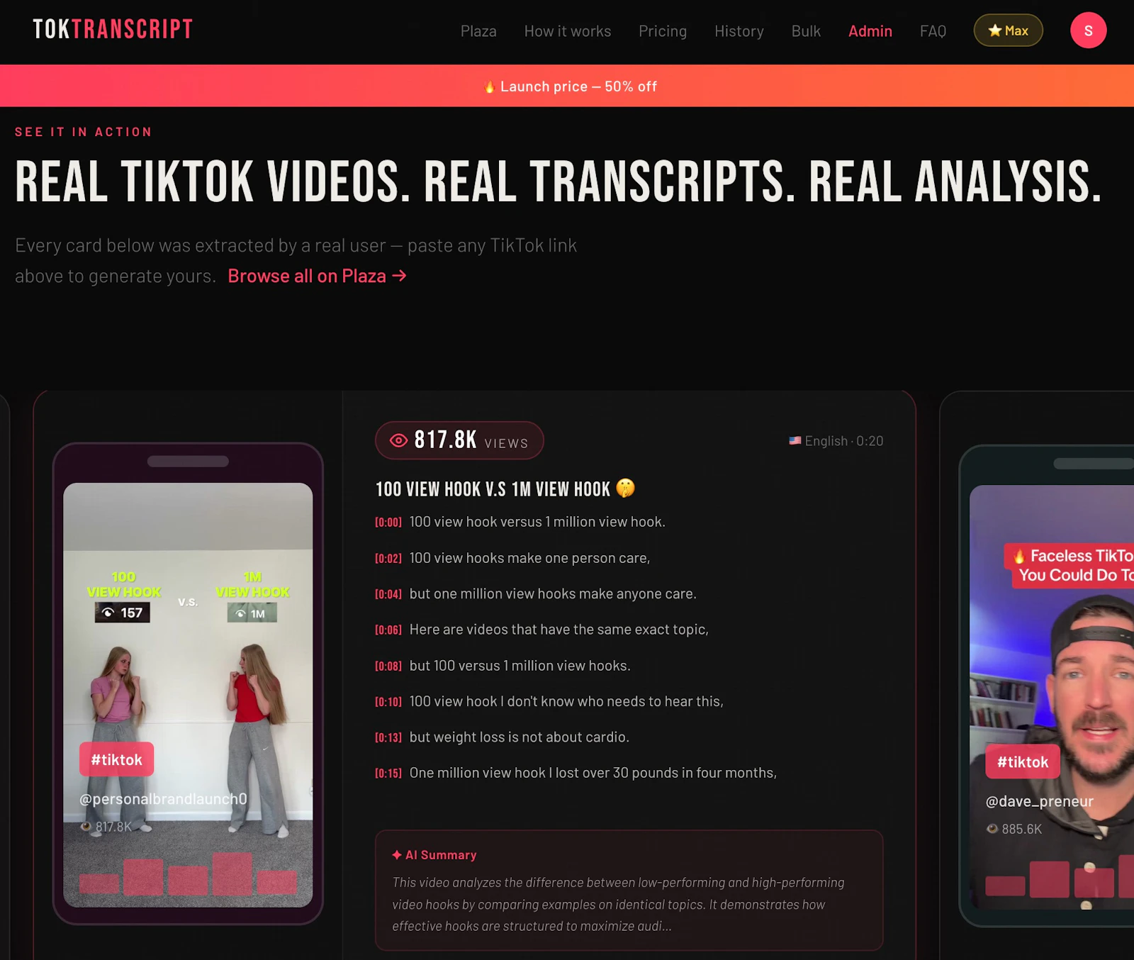 TokTranscript screenshot 2