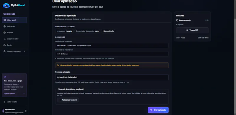 MyBotCloud screenshot 2