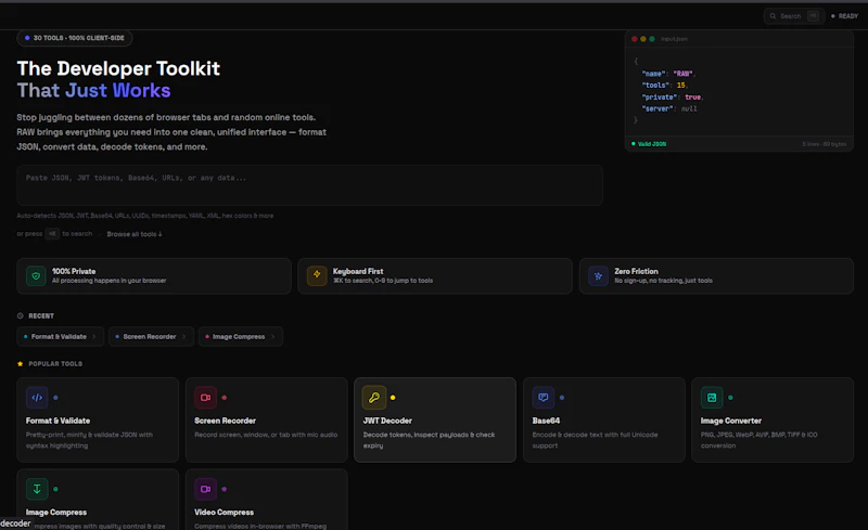 RAW - Developer Toolkit screenshot 2