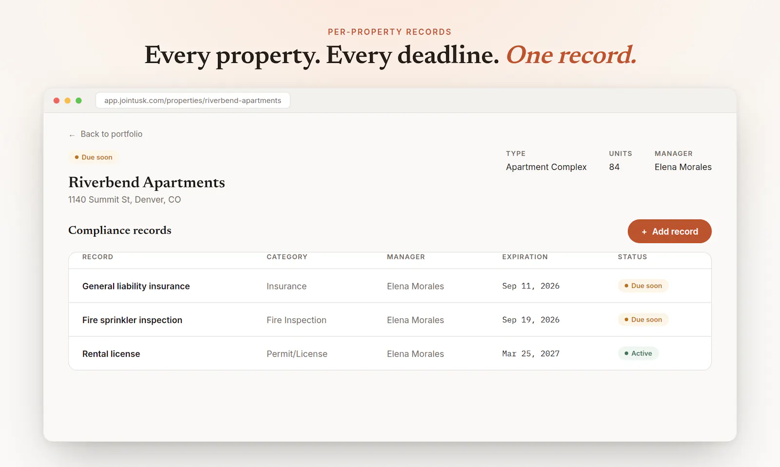 Tusk - Property Compliance Management screenshot 3