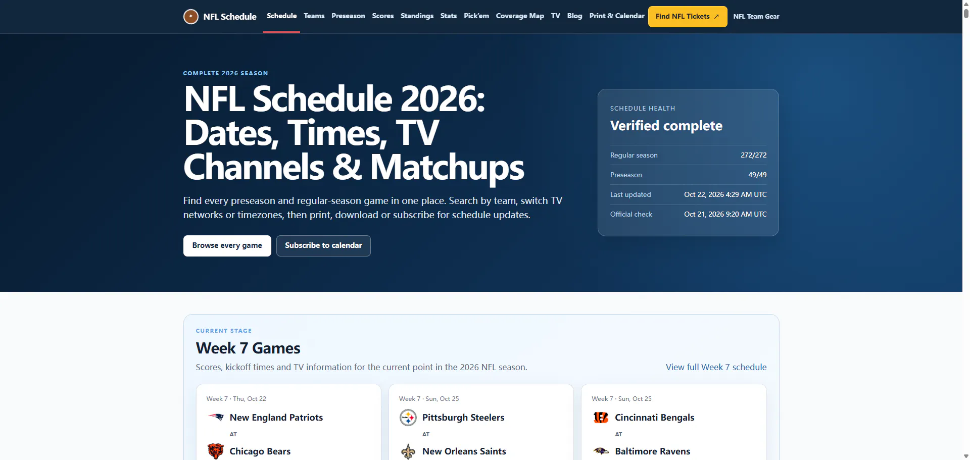 NFL Schedule gallery image