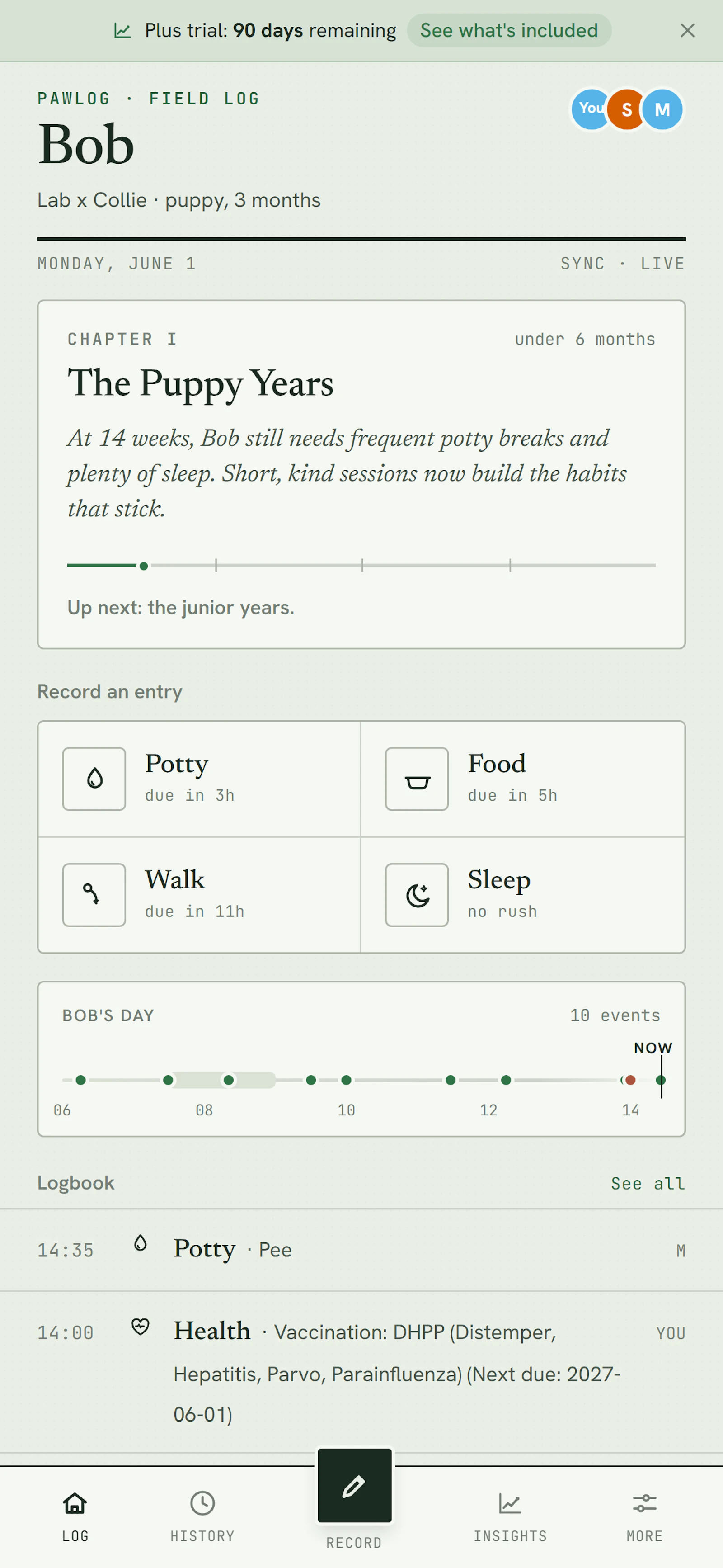PawLog screenshot 2