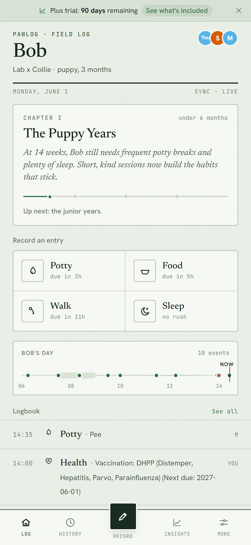 PawLog screenshot 2