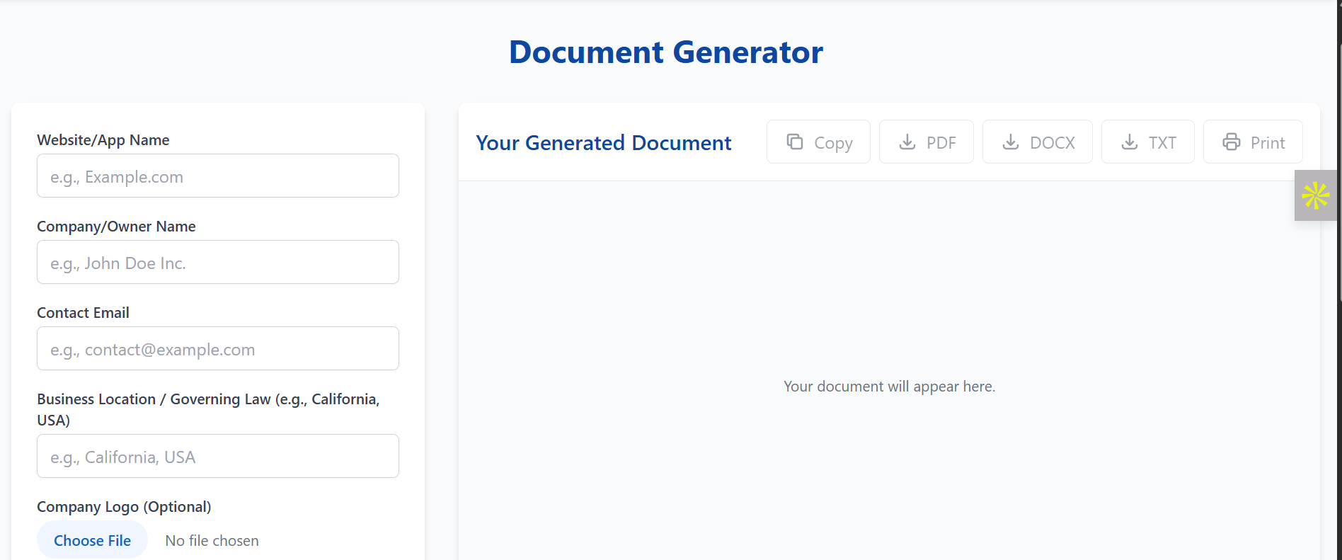 Terms of Use & Privacy Policy Generator gallery image