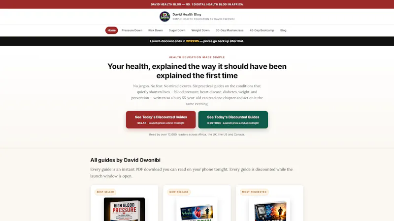 David Health Blog screenshot 1