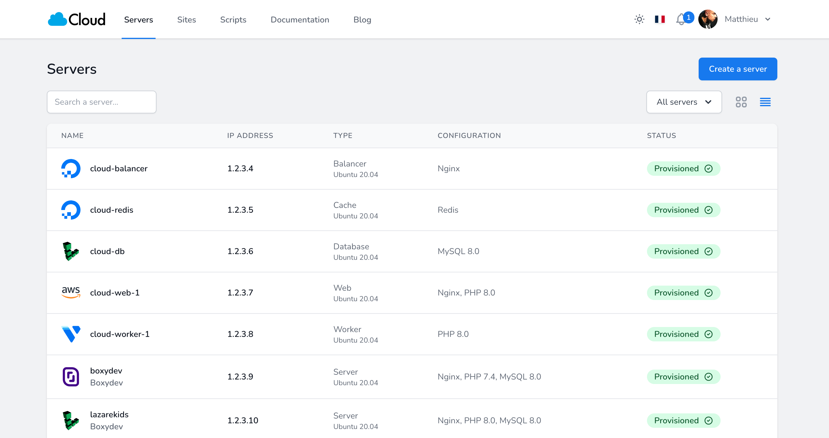 Nube de boxydev - Administración de servidores media 2