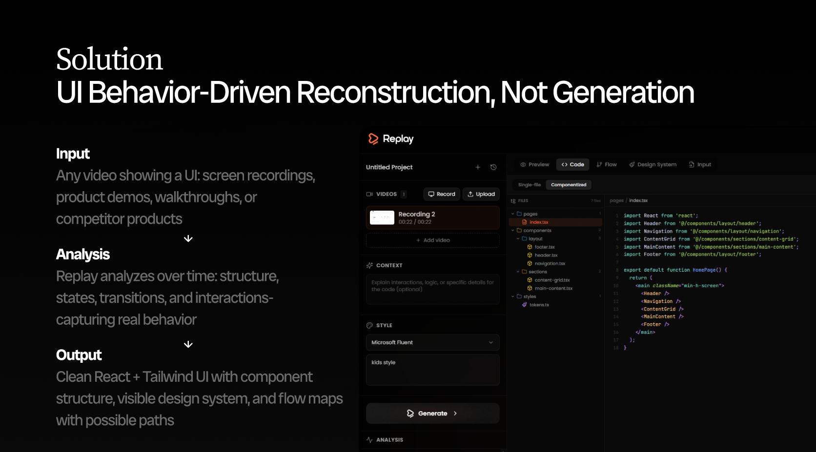 Replay - Screenshot 3 showing product features and functionality