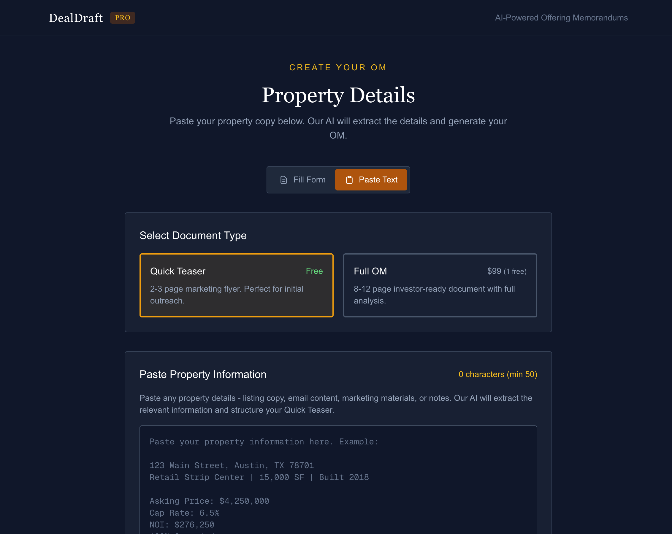 DealDraft - Screenshot 3 showing product features and functionality