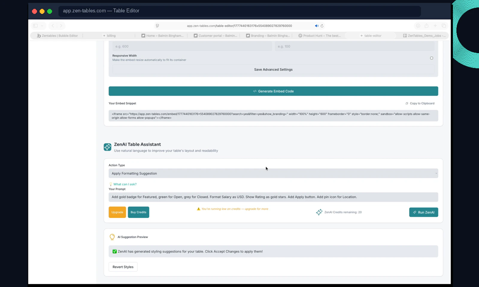 Zentables screenshot 3