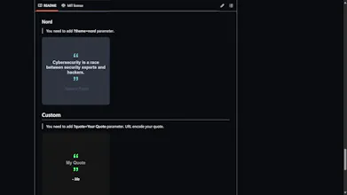 GitHub Readme Cyber Quotes gallery image