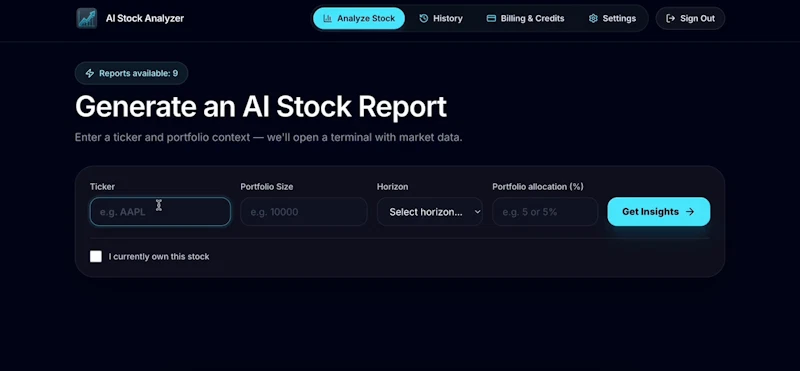 AI Stock Analyzer screenshot 2