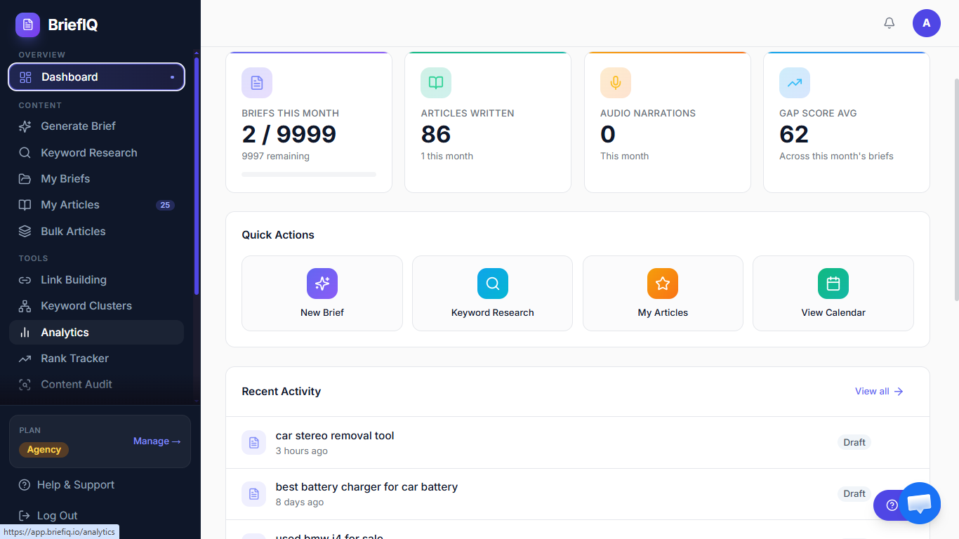 BriefIQ — Stop Guessing. Start Ranking. gallery image