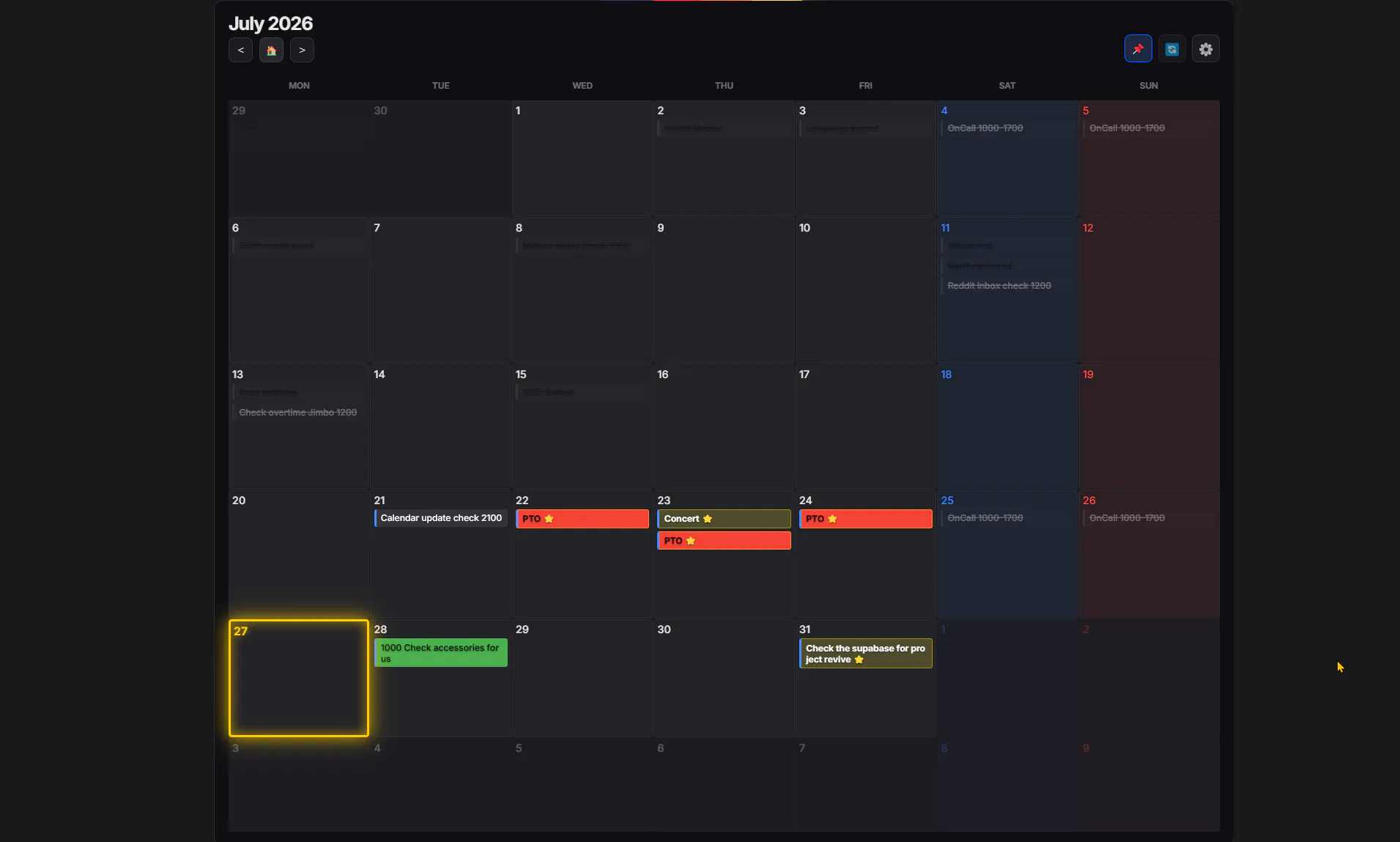 Calendar-On-Demand screenshot