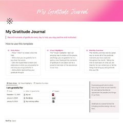Notion Gratitude Journal Template