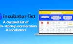 Incubator List image