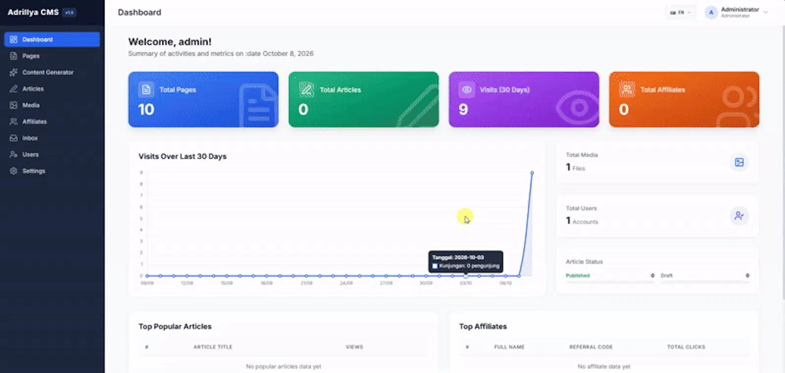 Adrillya CMS Pro screenshot 3