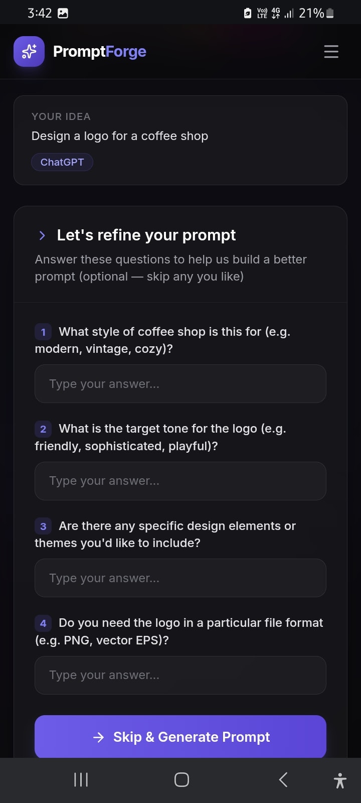 PromptForge gallery image