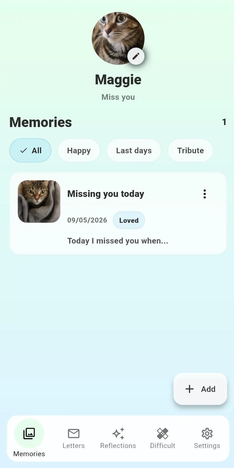 AI Pet Loss companion screenshot 2