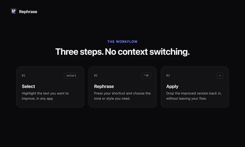 Rephrase screenshot 2