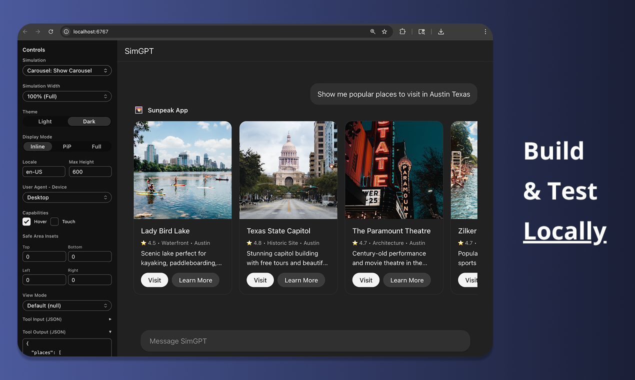 sunpeak.ai - Screenshot 3 showing product features and functionality